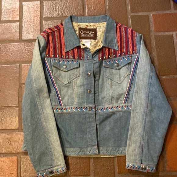 Cripple Creek Embroidered Jean Jacket 